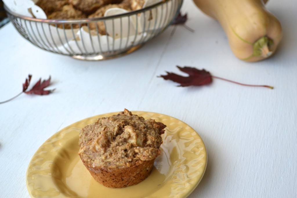 Butternut squash and apple muffins