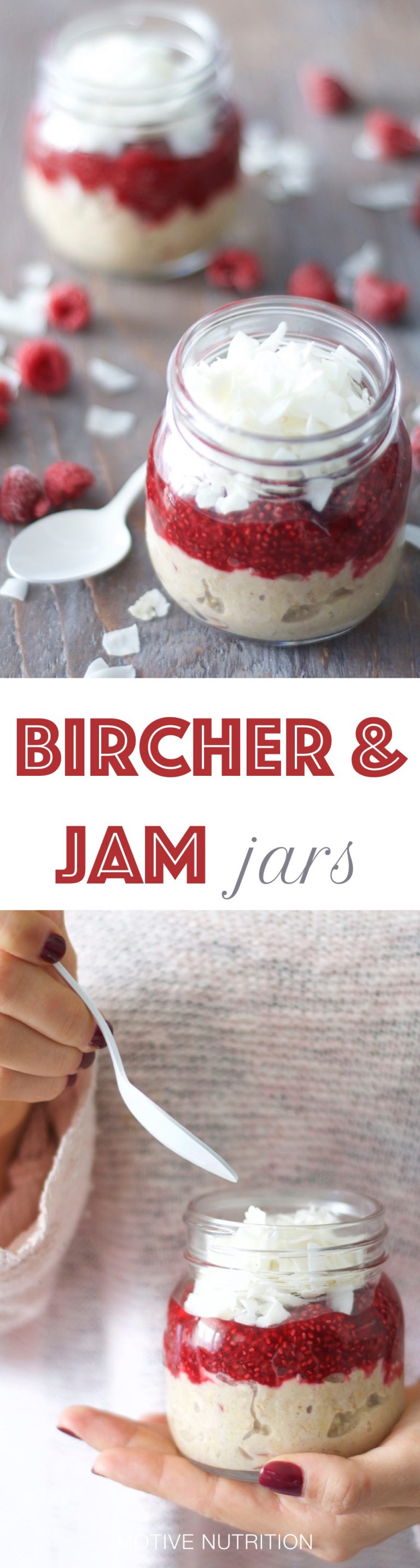 Bircher & Jam Breakfast jars Motive Nutrition